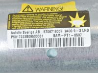 Saab 9-3 подушка безопасности пассажира Part code: 570671900
Body type: 5-ust luukpära
...